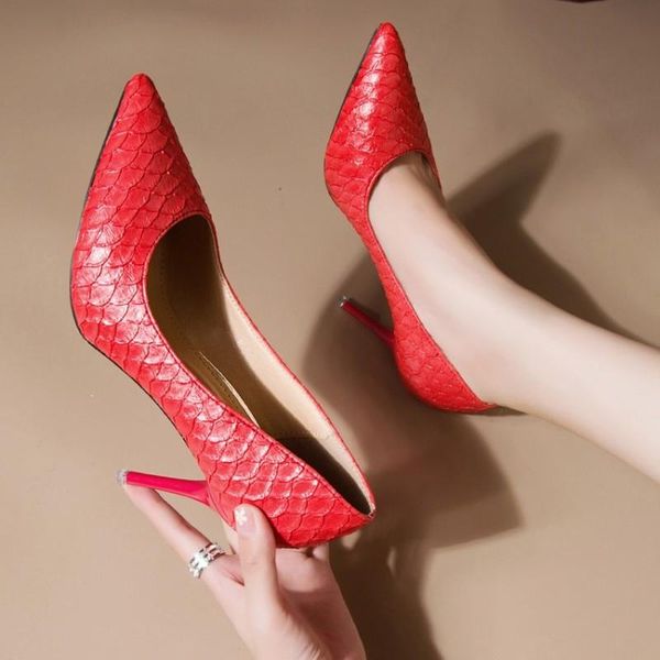 

dress shoes fashion office stilettos pointed toe leather women solid color pumps high heels thin heel for lady walking y21-49, Black