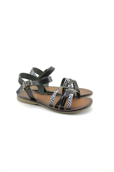 

sandals whiteline women sandale black snake