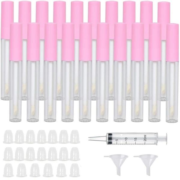 

storage bottles & jars 20 pcs 2.5ml empty lip gloss tube cosmetic mini containers brush tip applicator wand for refillable makeup diy