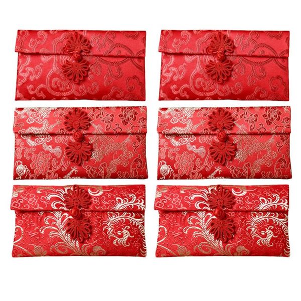 

6pcs chinese knot creative red packets classy style envelopes gift wrap