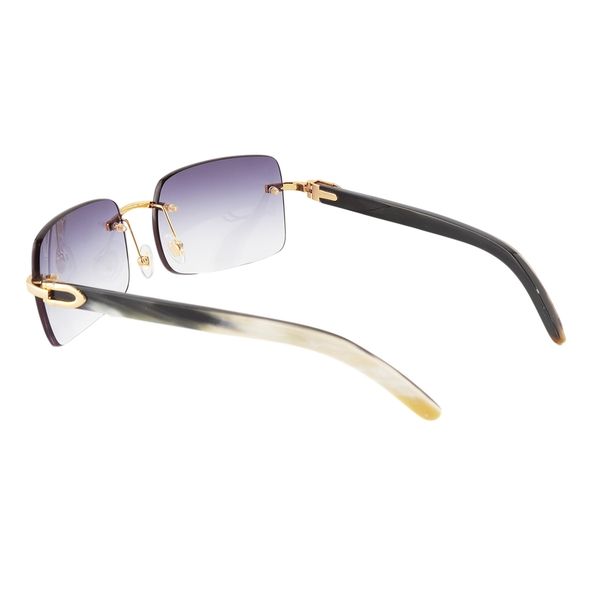 

70% off factory online sale ]frameless horn glasses square metal sunglasses optical frame121, White;black