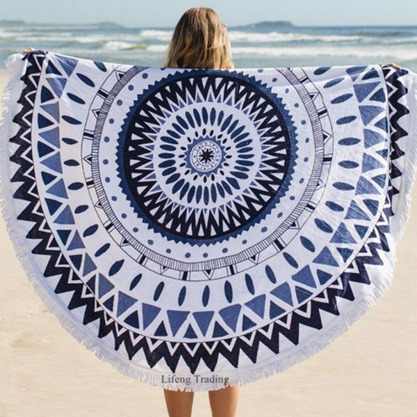 

towel selling 100% cotton beach luxury 1.5m round shape good