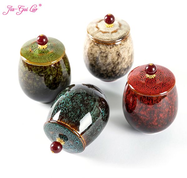 Jia-Gui Luo Cerâmica Chá Caddies Bag Caixa De Armazenamento Caixa De Caixa De Caixa De Cozinha Recipiente De Chá D117