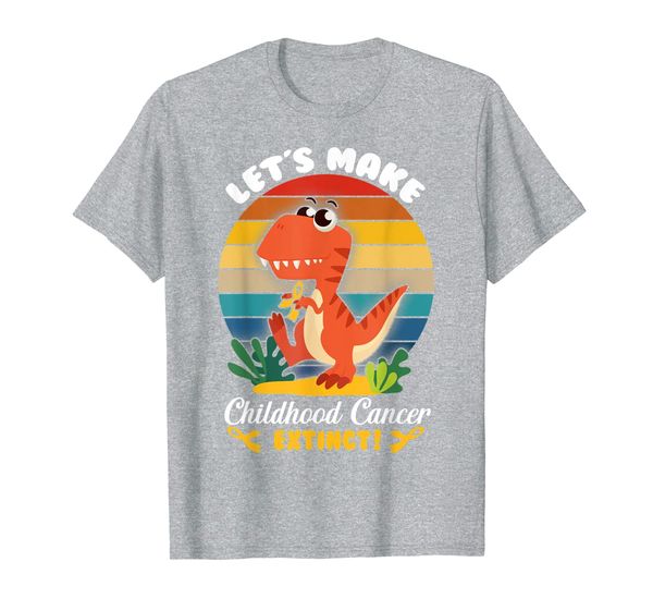 

cute dinosaur yellow ribbon childhood cancer awareness tee t-shirt, White;black