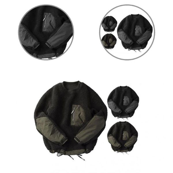 

men's sweaters skin-friendly men accessory zipper pocket o-neck sweatshirt for school, White;black