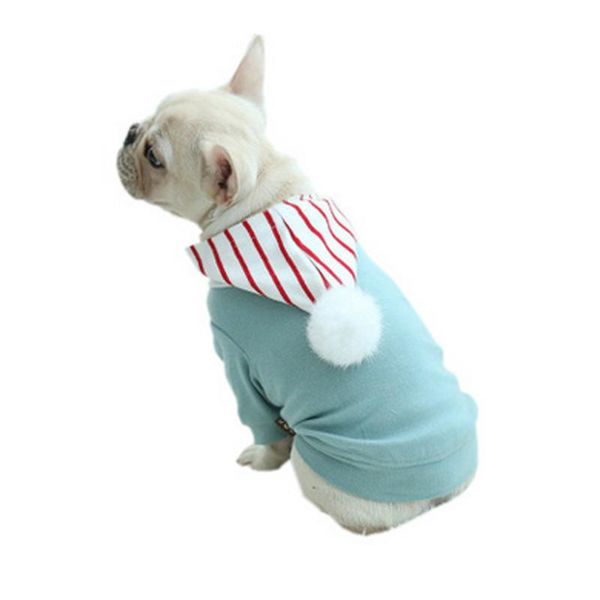 

dog apparel a with fur ball sweater pet autumn thin clothes cat hat for small dogs winter chihuahua tshirt puppy vest 2021