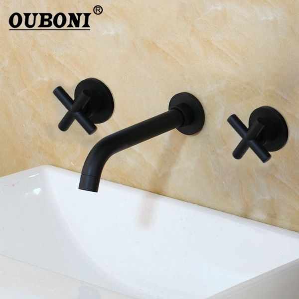 

bathroom sink faucets ouboni golden bathtub basin chrome antique brass mixer tap faucet 3 pcs black dual handle