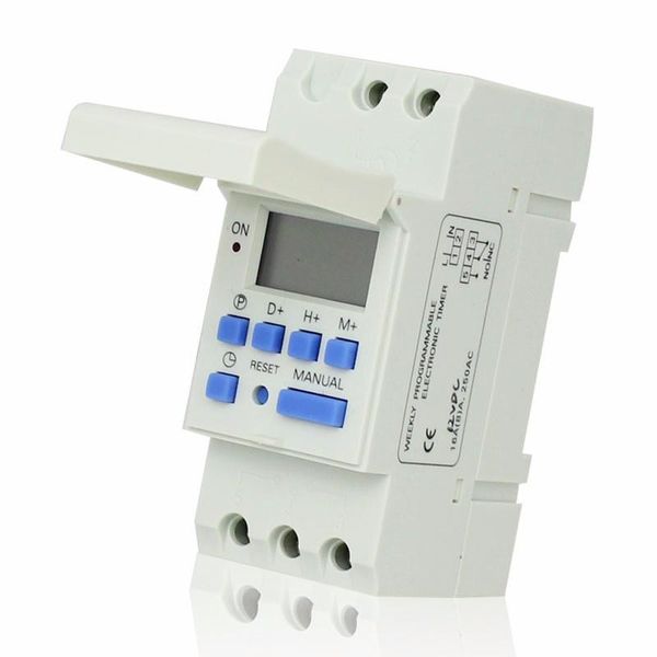 

timers ahc15 ac 220v digital lcd power timer programmable time switch relay 25a 16a good temporizador with din rail ac220v