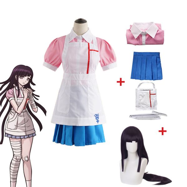 

costume accessories anime danganronpa mikan tsumiki cosplay costume halloween carnival ultimate nurse funny costume cafe maid uniform for wo, Silver
