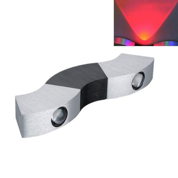 

wall lamps led wave shape easy install home decor ktv aluminum fixture up down modern hall indoor 3w light walkway