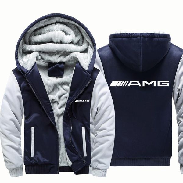 

men's hoodies & sweatshirts amg brand mens england style autumn and winter hoodie slim fit hooded men fashion zipper casual coat print, Black