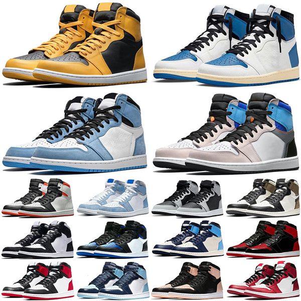 

1 1s basketball shoes pollen hyper royal university blue dark mocha obsidian turbo green tie-dye satin snake womens mens sport sneakers trai