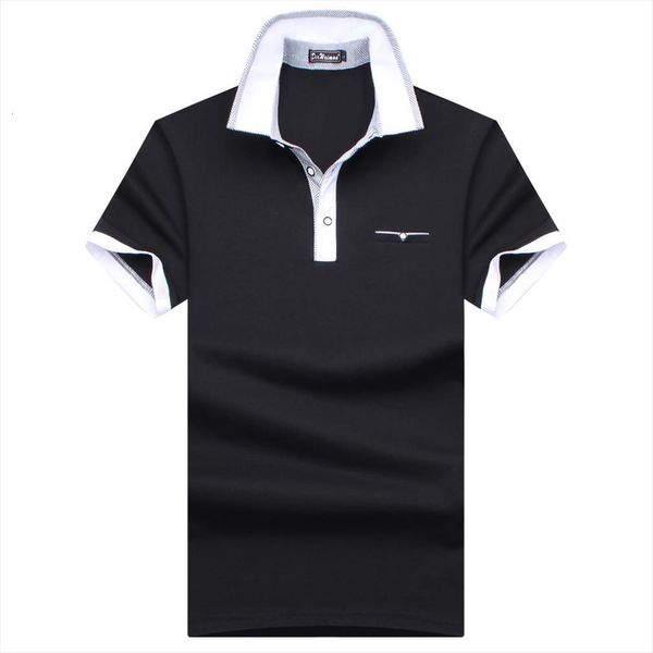 

plus size s 10xl mens polo brand fashion 95% mercerized cotton shirt summer short sleeve polos solid, White;black