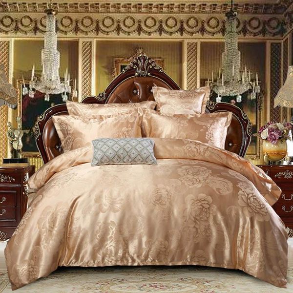 

bedding sets ice silk set luxury bed cover comfortable household product satin sheets soft quilt and pillowcase for home