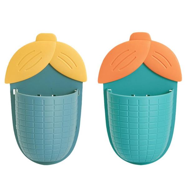 

hooks & rails 2pcs toothbrush holder wall mounted hanging toothbrushes organizers