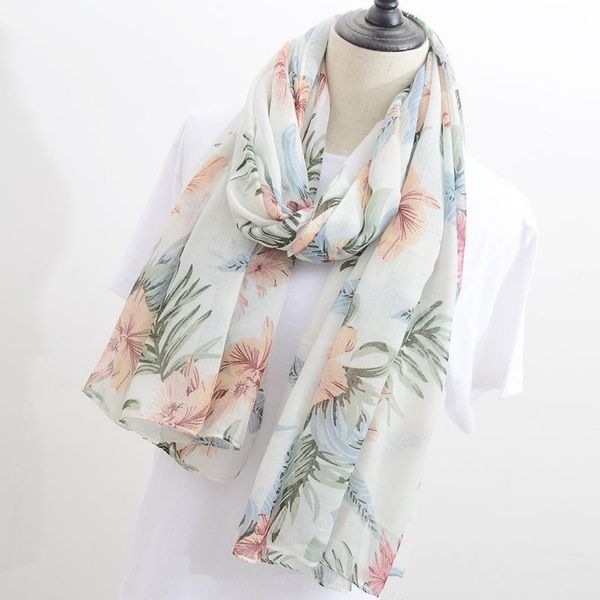 

scarves fashion lady scarf small fresh art plain color printed cotton and linen travel sunscreen shawl beach towel, Blue;gray