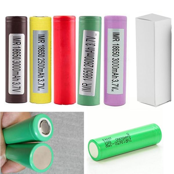

hg2 18650 battery 3000mah 25r 30q vtc5 vtc6 3.7v max 2500mah 2600mah3000mah 30a 40a imr rechargeable lithium vape box mod