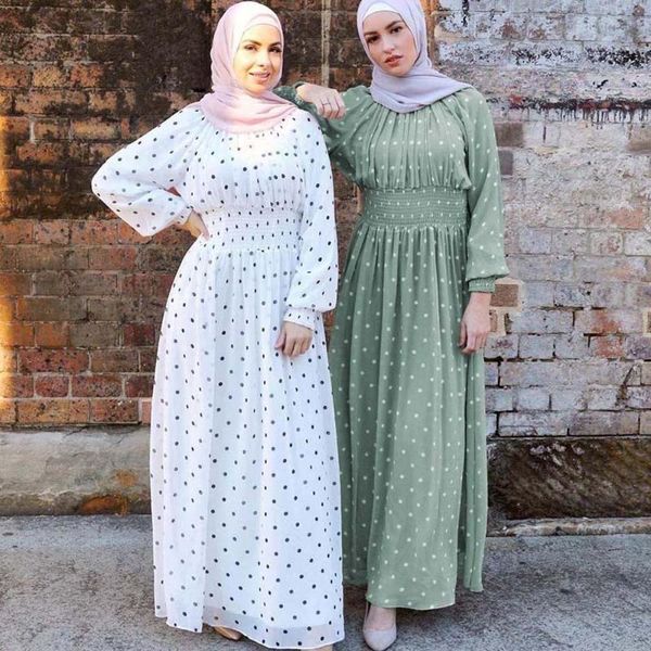 

ethnic clothing women polka dot long dress muslim abaya dubai kaftan turkey caftan islamic party gown arabic robe ramadan eid abayas, Red