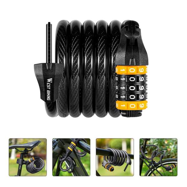 

bike locks 1pc password lock 5 digit anti theft bicycle