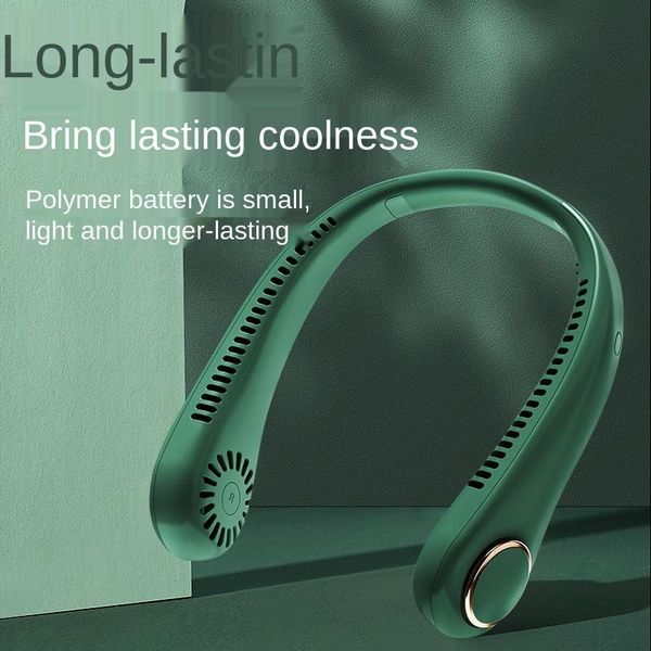 

electric fans mini neck fan portable bladeless usb student lazy hanging rechargeable mute sports for indoor outdoor ventilador 3 speeds