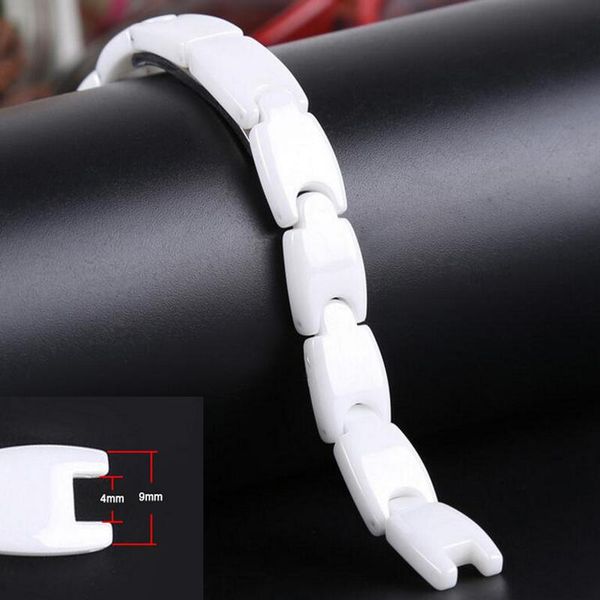 

watch bands ay 9 x 4mm ceramic concave interface watchband women strap small wristwatches band white belt waterproof bracelet, Black;brown