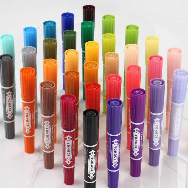 

color 36 stationery shop studio pop pen double head oil mark marker set
