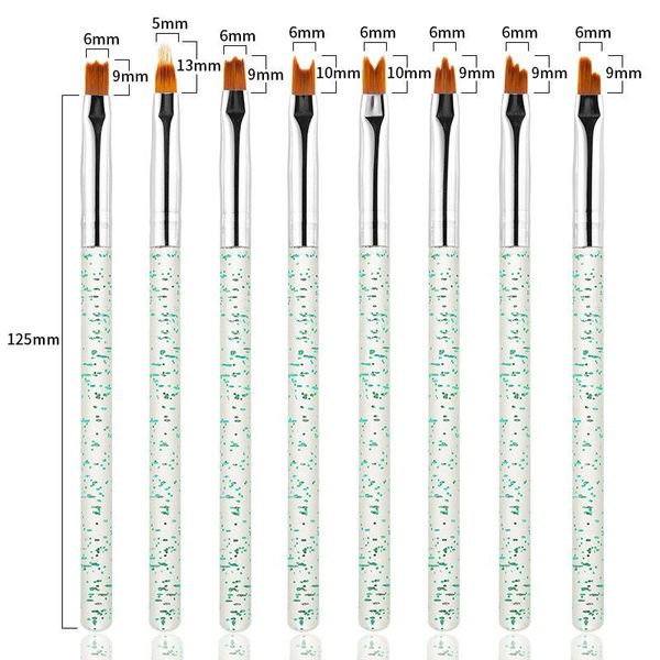 

nail art kits 8pcs flower brush pen gel uv painting design drawing ey669