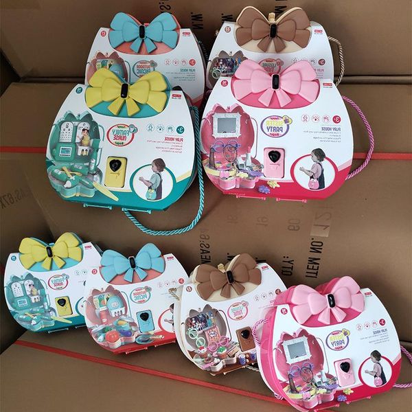 

girl play toy simulation jewelry children's tableware bag makeup one-shoulder set kitchen dessert stall house diagonal baxjv