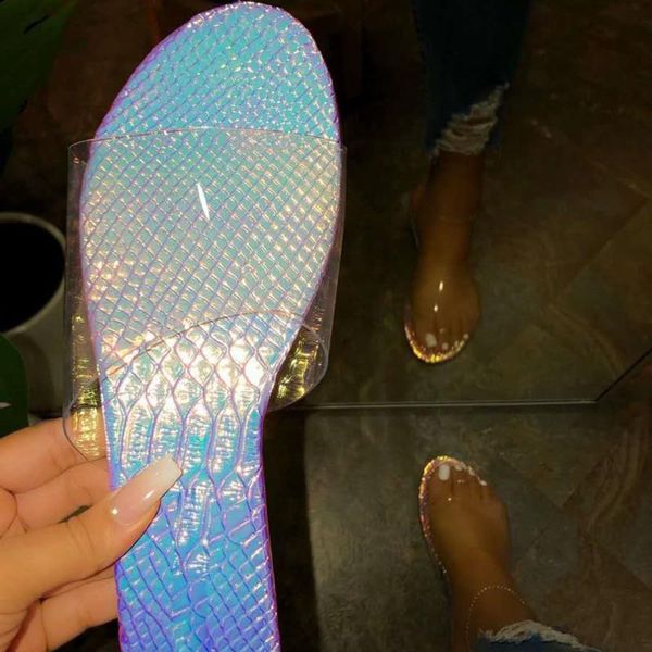 

slippers summer women sandals transparent roman flats casual beach shoes leisure personality trendy comfortable, Black