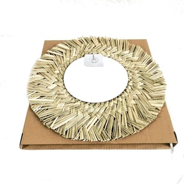 

mirrors 15.75in wall mirror straw woven handmade makeup for bathroom bedroom