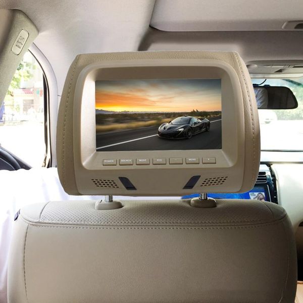 

car video headrest 1080p hd screen display mp5 player support usb/sd playback / fm transmission with zipper