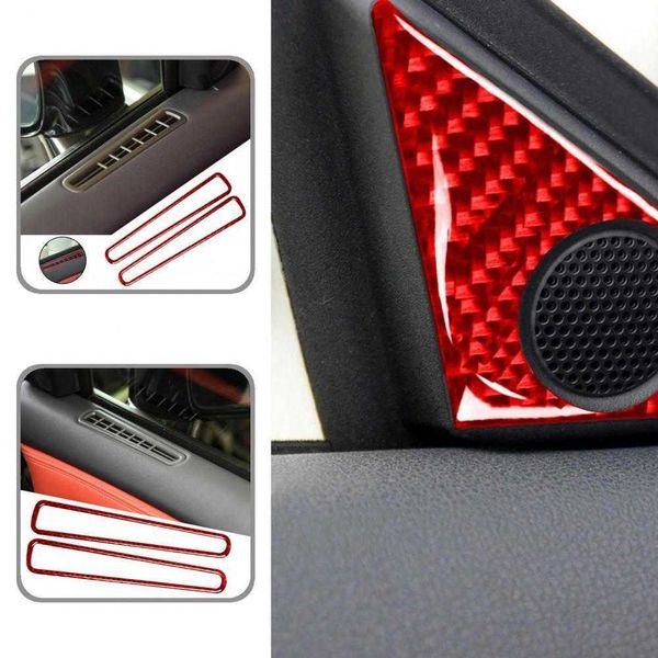 

car decorative 4pcs exquisite interior door panel speaker trim sticker lightweight interior door air vent panel trim compact
