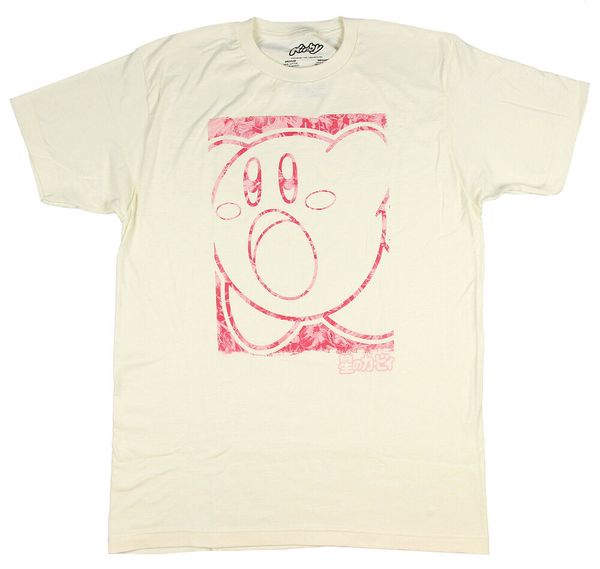 

nintendo kirby floral t-shirt nwt licensed & official, White;black
