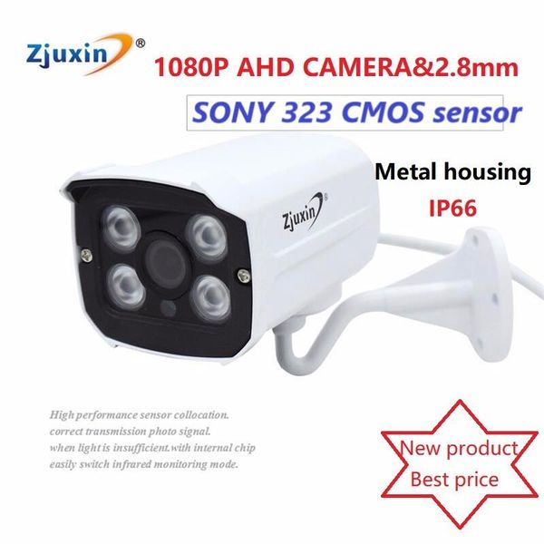 

cameras zjuxin 2.8mm wide-angle ahd cctv camera sony 323 cmos sensor 1080p cam for outdoor,waterproof&ir-cut