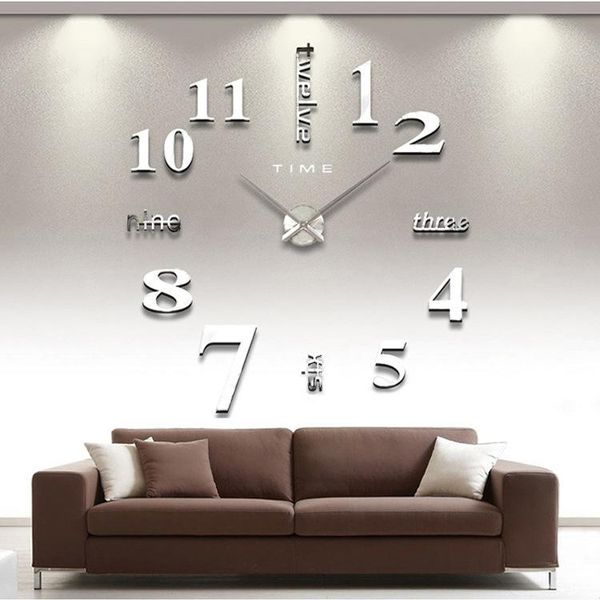 

wall clocks european style super large size diy clock paste living room acrylic decoration 47inch