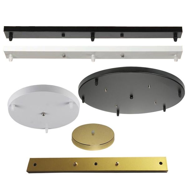 

lamp holders & bases diy black/white/gold ceiling plate multi size 1/2/3/4/5 holes light fittings round rectangular straight accessories