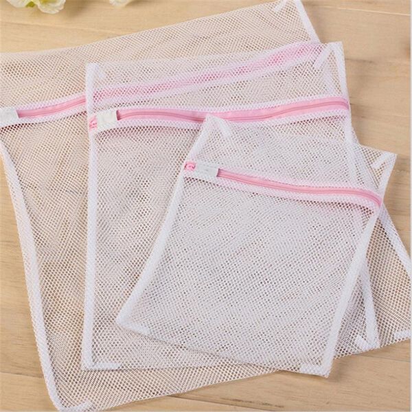 

laundry bags 3 size zippered mesh wash foldable delicates lingerie bra socks underwear washing machine clothes protection net