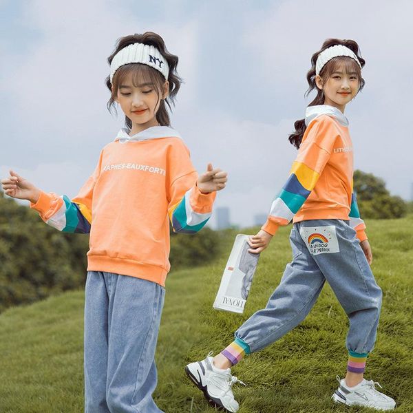 

clothing sets girls boys suit sweatshirtsÂ +pants cotton 2pcs/setsÂ 2021 beauty winter autumn thicken warm kid sport tracksuit children, White