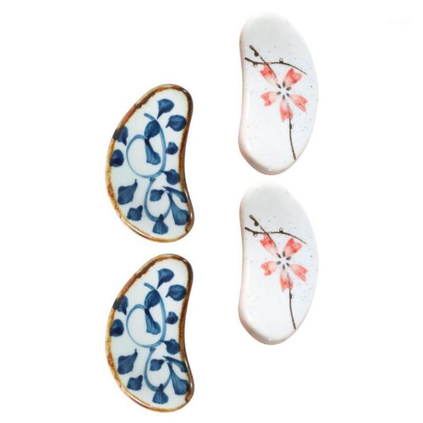 

storage bottles & jars 4pcs japanese-style spoon rack ceramic stand elegant deskornaments