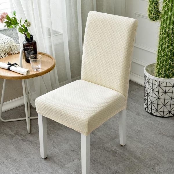 

six navigation half length knitted elastic chair cover solid color simple home dining table one-piece manufacturers covers