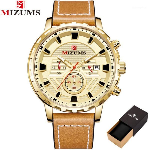 

wristwatches mizums 8035 men analog digital leather sports watches men's army military watch man quartz clock relogio masculino, Slivery;brown
