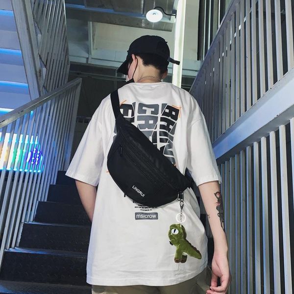

waist bags 2021 chest bag reflective tide cool shoulder messenger female street fashion tooling male