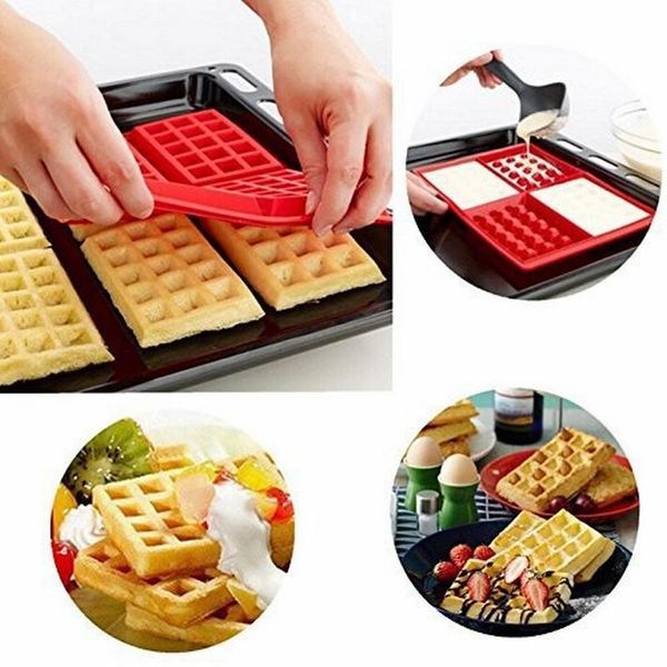 

baking & pastry tools silicone waffle muffin mould cookie cake mold diy love