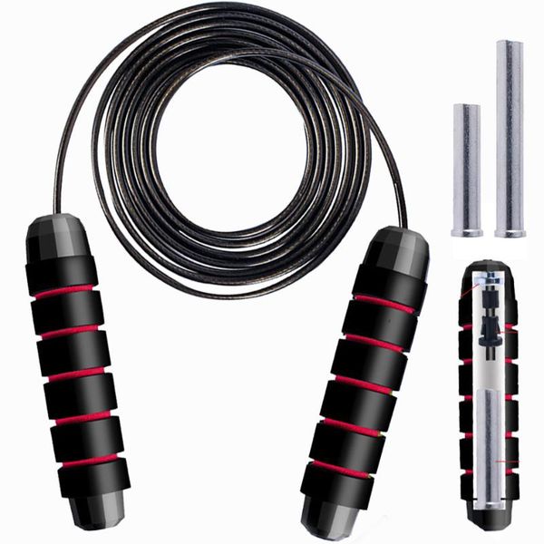 

jump ropes 1 piece of high-quality professional skipping rope with adjustable sponge handle stainless steel bearing