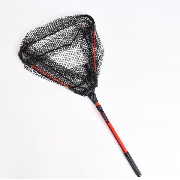 

retractable aluminum alloy single triangular ultra-light folding handle fishing net telescoping landing for accessories