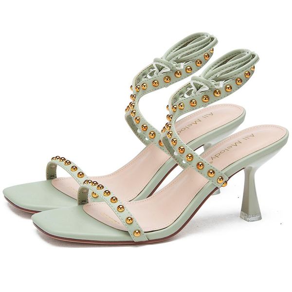 

dress shoes 2021 summer blue black women sandals 7cm high heels femme 21803ayl4670