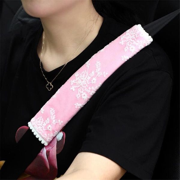 

car seat belt shoulder pad cover lace interior accessories safety belts &