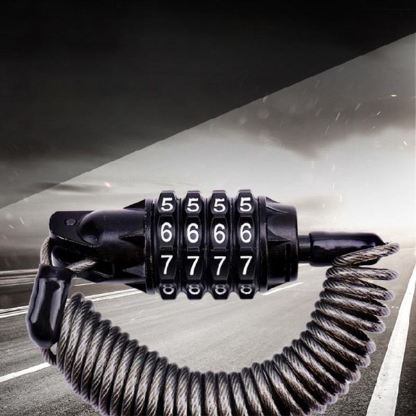 

bike locks west biking bicycle password lock four-digit stainles steel 180cm portable anti-theft cable theft accessories