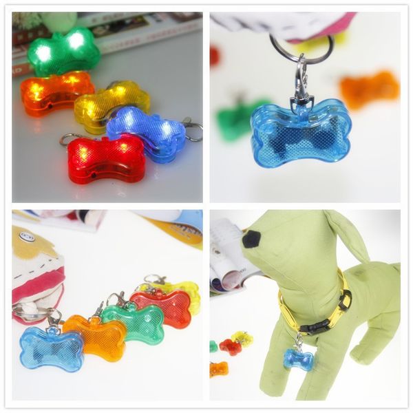 

dog bone pendant dog tag led light pendant pet anti lost supplies very good