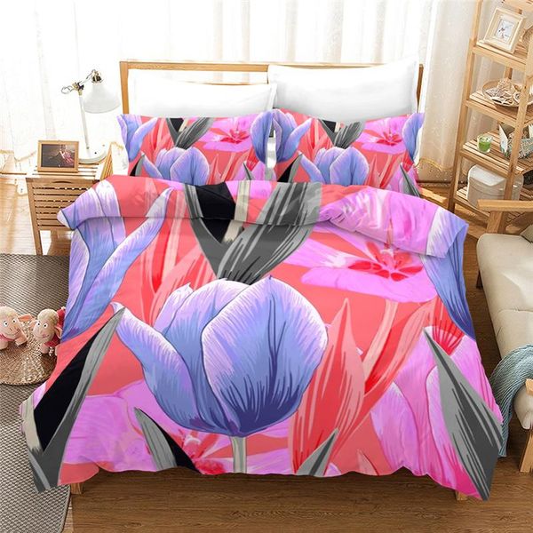 

bedding sets 3d lily flower set for woman super soft comfortable egyptian cotton warm bedclothes bed 220x240 ropa de cama